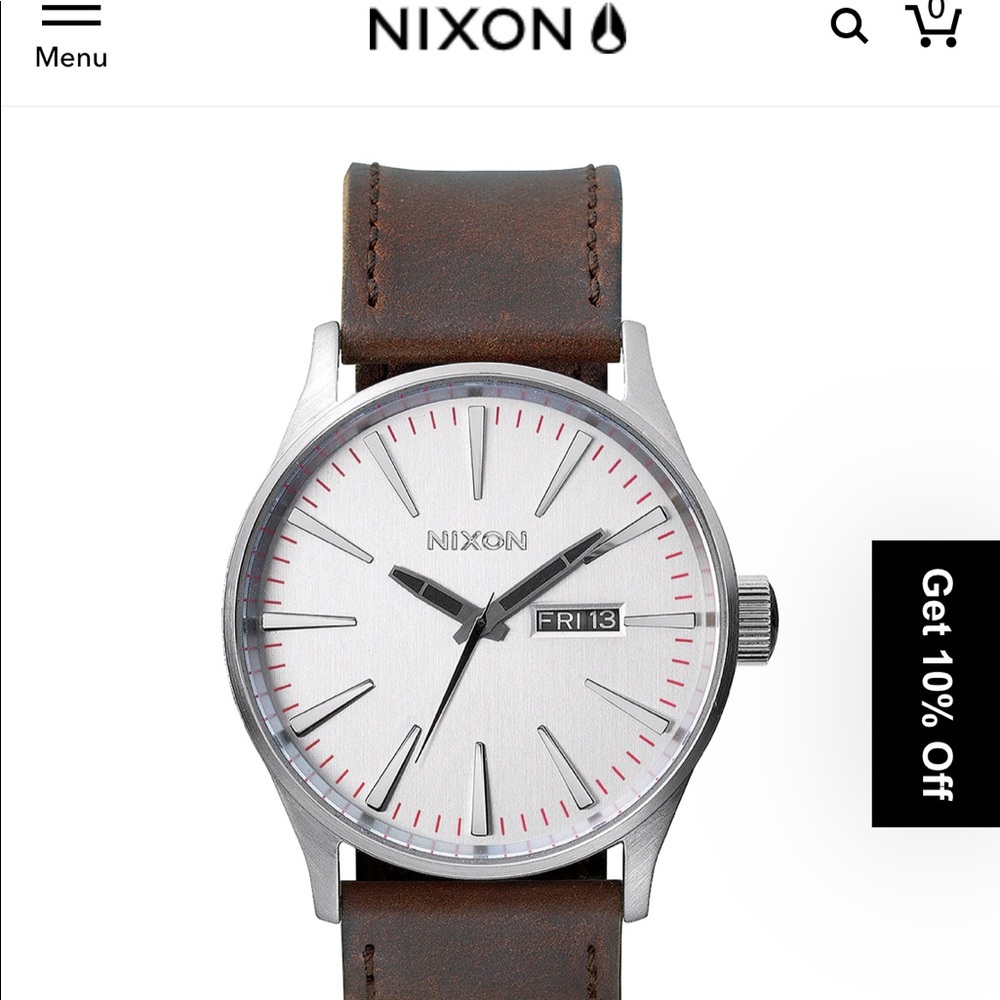 Nixon- The Sentry Leather Watch